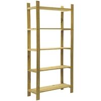 Core Natural Wood Storage Unit- 5 Shelves