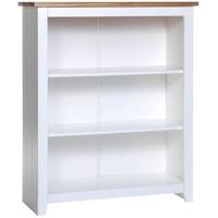 core capri white painted bookcase low