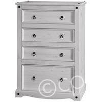 core corona whitewash chest of drawer 4 drawer