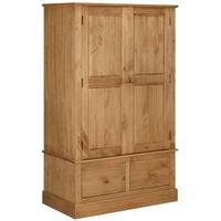 Core Cotswold Pine Wardrobe - 2 Door 2 Drawer Wide