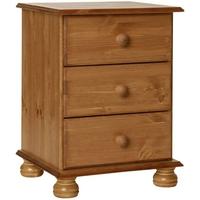 Copenhagen Pine 3 Drawer Bedside Cabinet