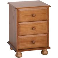 core dovedale pine bedside cabinet 3 drawer