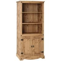 core corona pine bookcase 2 door