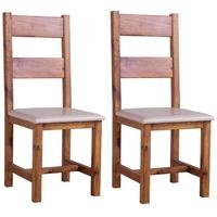 core denver pine cream seatpad dining chair pair