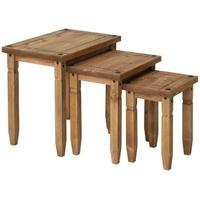 core corona pine nest of tables