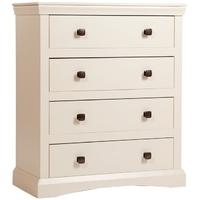 Core Quebec Cream Painted Chest of Drawer - 4 Drawer