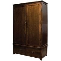 Core Boston Pine Wardrobe - 2 Door 2 Drawer