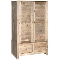 Core Hacienda Pine Wardrobe - 2 Door 2 Drawer