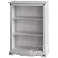 core corona whitewash bookcase low