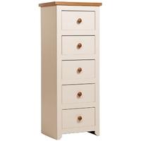 core jamestown cream painted chest of drawer 5 drawer narrow