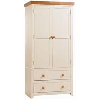 core jamestown cream painted wardrobe 2 door 2 drawer