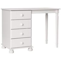 Copenhagen White Single Pedestal Dressing Table