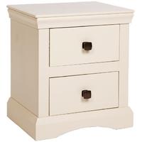 Core Quebec Cream Painted Bedside Cabinet - 2 Drawer