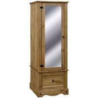 Core Corona Pine Armoire with Mirrored Door