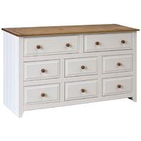 Core Capri White Painted Drawer Chest of Drawer - 6+2 Drawer Wide