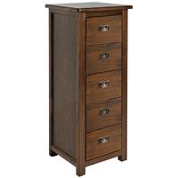 Core Boston Pine Chest of Drawer - 5 Drawer Narrow