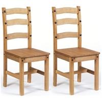 core corona pine dining chair pair