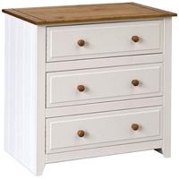 Core Capri White Painted Chest of Drawer - 3 Drawer Wide