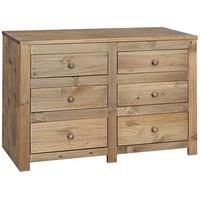 Core Hacienda Pine Chest of Drawer - 3+3 Drawer Wide