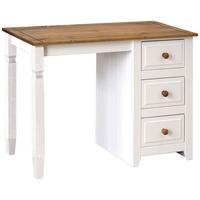 core capri white painted dressing table single pedestal