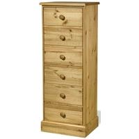 core cotswold pine chest of drawer 6 drawer narrow