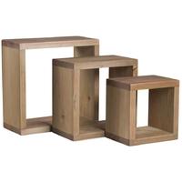 Core corona Pine Square Wall Cubes (Set of 3)