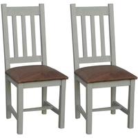 Colorado Dining Chair with Vintage Leather Seat (Pair)