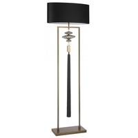 constance antique brass black floor lamp