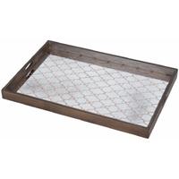 Copper Gate Large Rectangular Medium Aged Mirror Tray