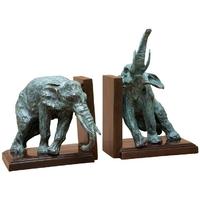 Copper Patina Bookend Lazy Elephant (Set of 2)