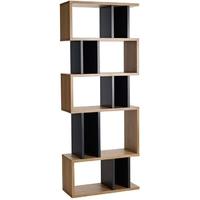 counter balance oak and charcoal alcove shelving unit