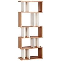 counter balance oak and white alcove shelving unit