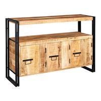 cosmo industrial 3 door sideboard natural