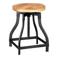 Cosmo Industrial Stool, Natural/Black