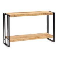 Cosmo Industrial Console Table, Natural/Black