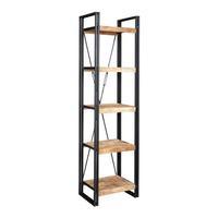 Cosmo Industrial Narrow Bookcase, Natural