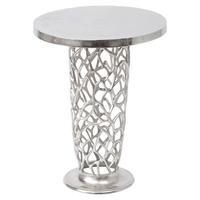 Coulter Ornate Side Table, Silver