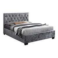 Cologne Double Velvet Bed Frame, Steel, Choose Set