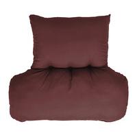 cosy back support cushion brown microfibre