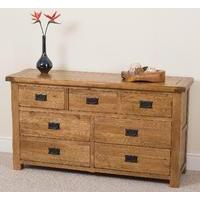 Cotswold Rustic Solid Oak 3+4 Drawer Chest