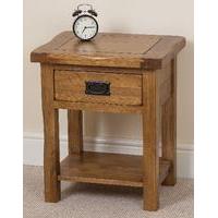 Cotswold Rustic Solid Oak Lamp Table