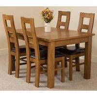 cotswold rustic 132 198cm extending dining table 4 yale rustic solid o ...