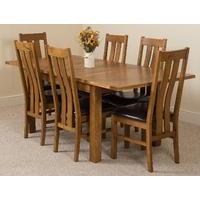 cotswold rustic 132 198cm extending dining table 6 princeton rustic so ...