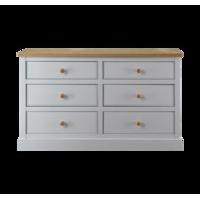 Corina 6 Drawer Dresser - Dove Grey