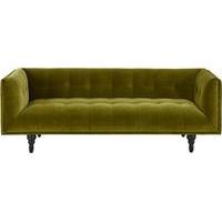 connor 3 seater sofa olive cotton velvet