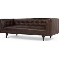 Connor 3 Seater Sofa, Vintage Brown Premium Leather