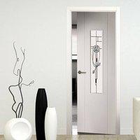 Contemporary Lightly Grained Pvc Door - Nairn Macintosh Glass