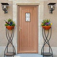 Cottage External Mahogany Door with Bevelled style Tri Glazed