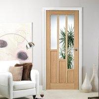 Coventry Contemporary Oak Door with Clear Safety Glass