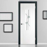 Contemporary Lightly Grained Pvc Door - Elgin Fusion Eclipse Glass
